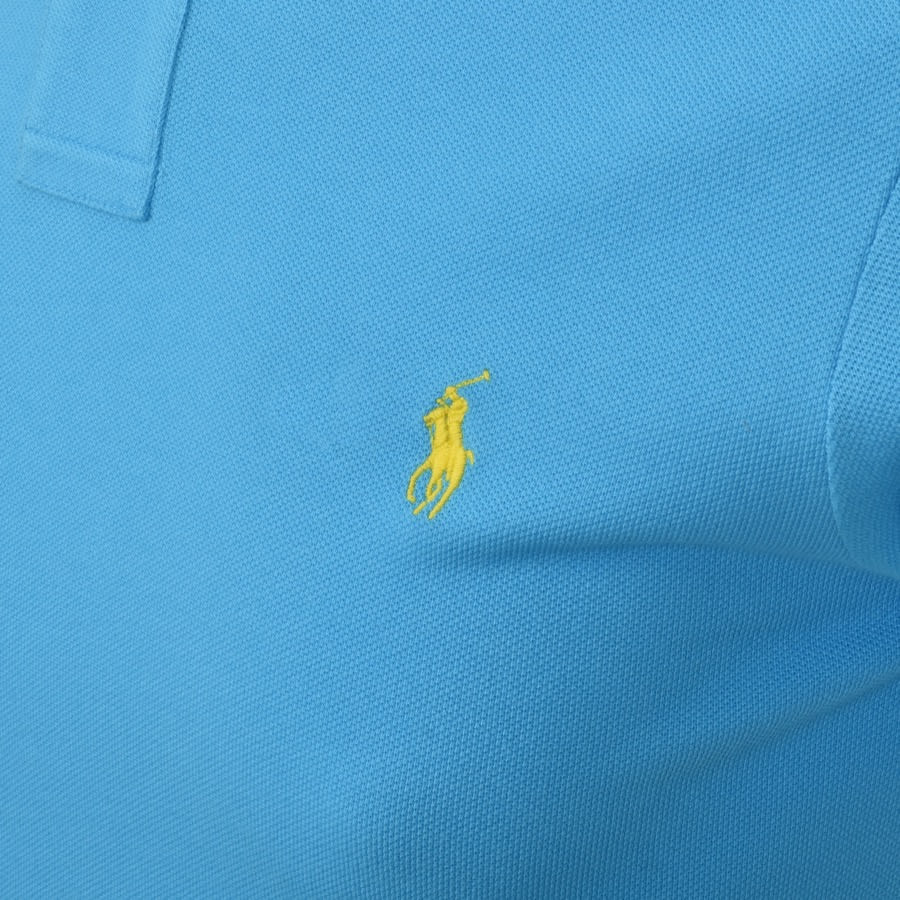 Alternative Image for ProductRalph Lauren Slim Fit Polo T Shirt Blue3
